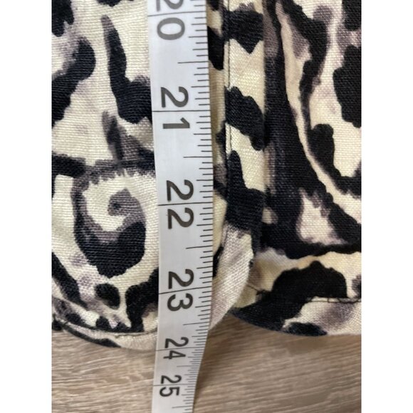 Charter Club Black White Gray Button Down Cropped Swing Linen Jacket Sz XL - Picture 10 of 10